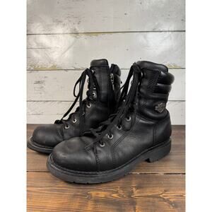 HARLEY DAVIDSON MOTORCYCLES GENUINE LEATHER RIDING BOOTS 10.5M